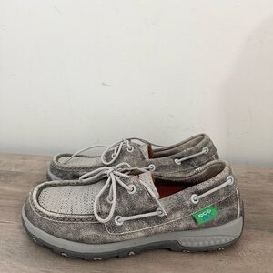 Twisted X Casual Shoes Women CellStretch Lace Weave Gray WXC0007 teal canvas 6.5